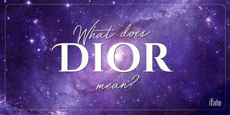 dior slang meaning|christian Dior meaning.